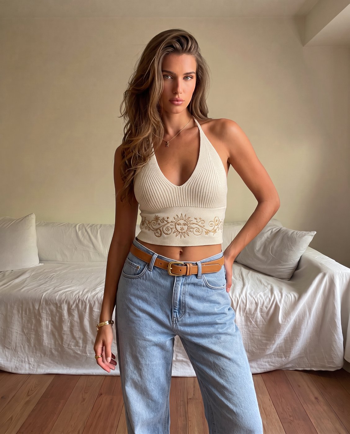 Us ROMWE Hippie Plus Size Women Embroidered Minimalist Daily Knit Top For Summer | SHEIN USA